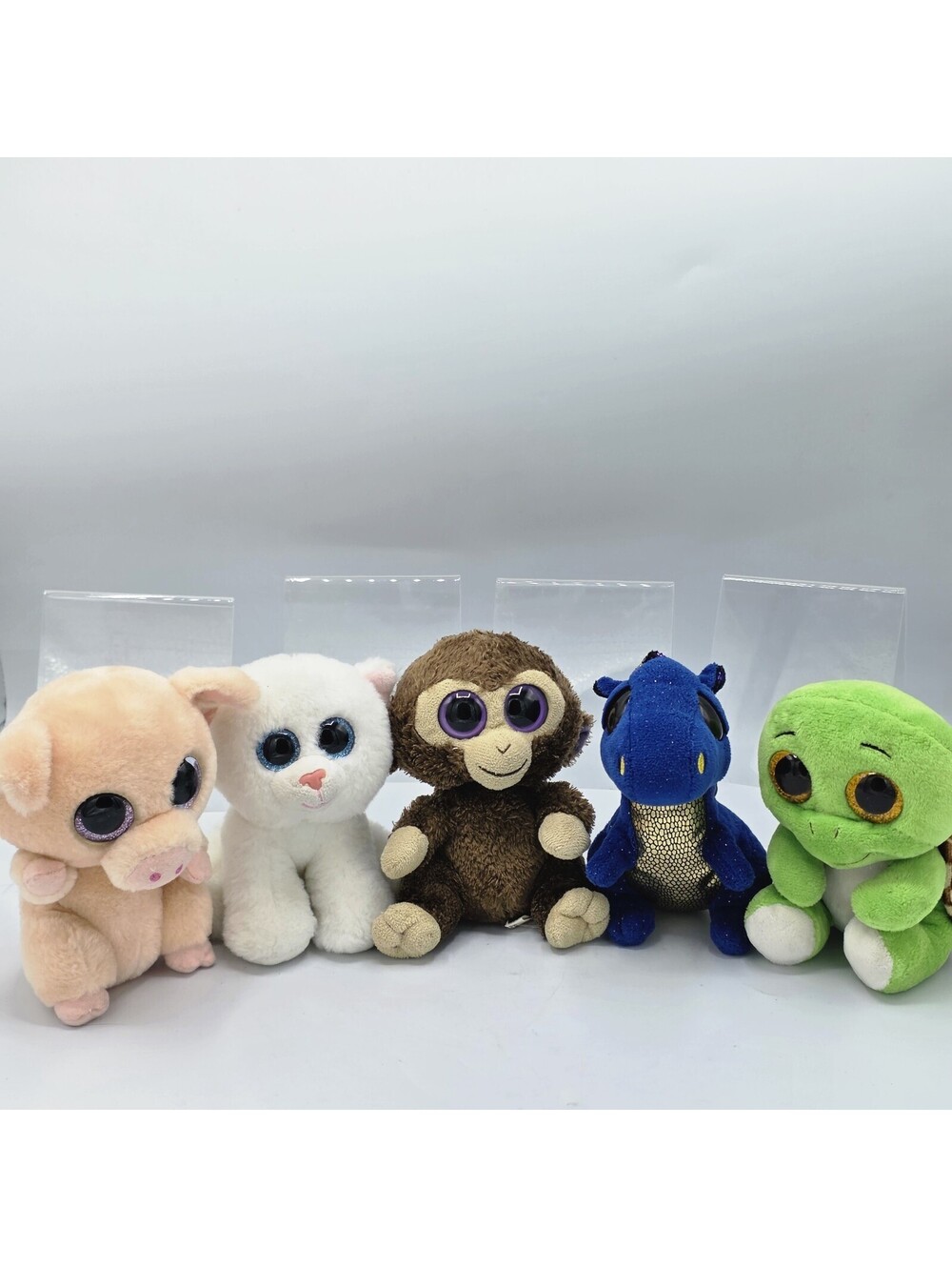 Ty Beanie Boos Plush Lot of 5 Piggley Pearl Coconut Saffire Turbo 6"